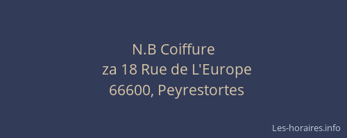 N.B Coiffure