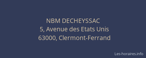 NBM DECHEYSSAC