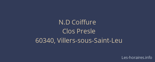 N.D Coiffure