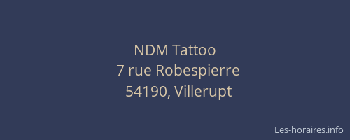 NDM Tattoo