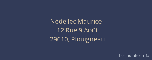 N&eacute;dellec Maurice