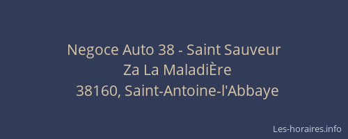 Negoce Auto 38 - Saint Sauveur