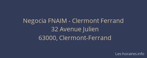 Negocia FNAIM - Clermont Ferrand
