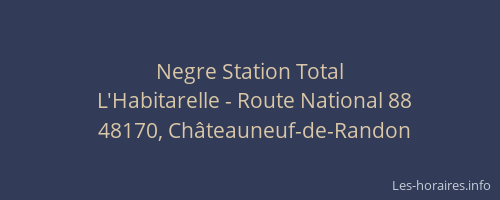 Negre Station Total