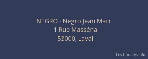 NEGRO - Negro Jean Marc
