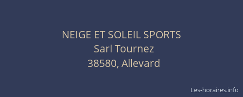 NEIGE ET SOLEIL SPORTS