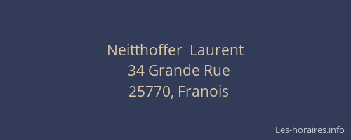 Neitthoffer  Laurent