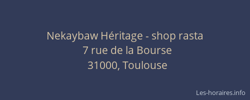Nekaybaw Héritage - shop rasta