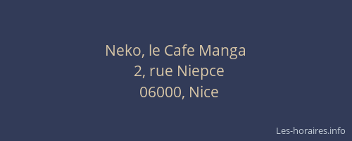 Neko, le Cafe Manga