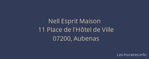 Nell Esprit Maison
