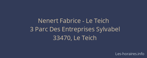 Nenert Fabrice - Le Teich