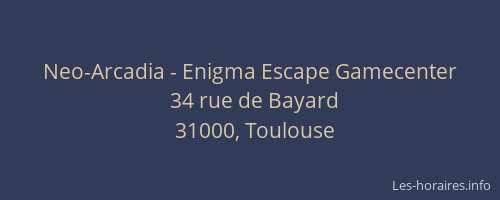 Neo-Arcadia - Enigma Escape Gamecenter