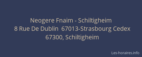 Neogere Fnaim - Schiltigheim