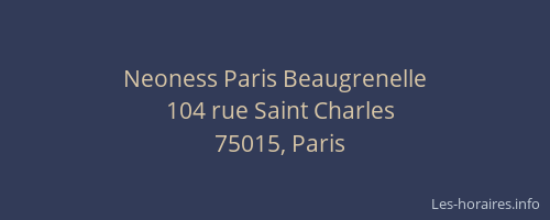 Neoness Paris Beaugrenelle