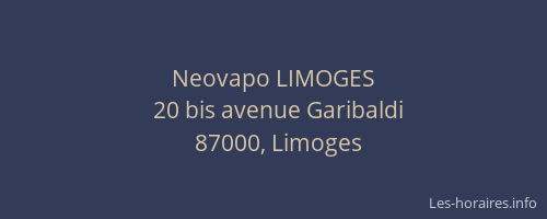 Neovapo LIMOGES