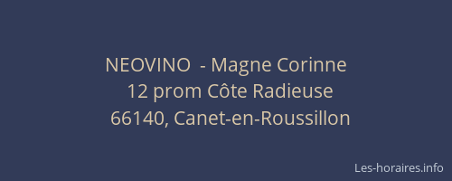 NEOVINO  - Magne Corinne