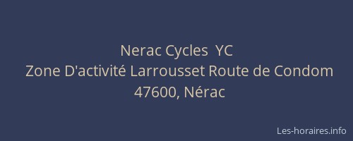 Nerac Cycles  YC
