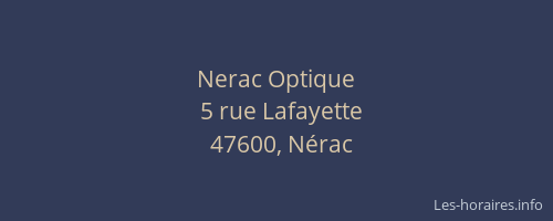 Nerac Optique