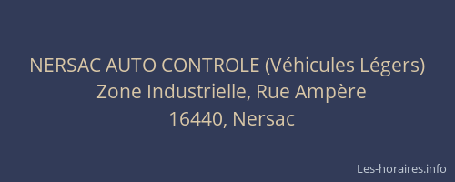 NERSAC AUTO CONTROLE (Véhicules Légers)