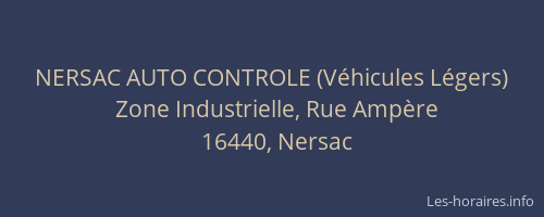 NERSAC AUTO CONTROLE (V&eacute;hicules L&eacute;gers)