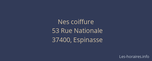 Nes coiffure