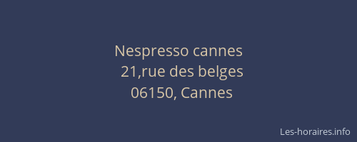 Nespresso cannes