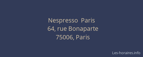 Nespresso  Paris