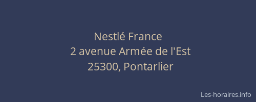 Nestl&eacute; France