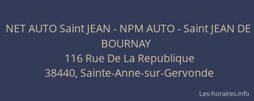 NET AUTO Saint JEAN - NPM AUTO - Saint JEAN DE BOURNAY