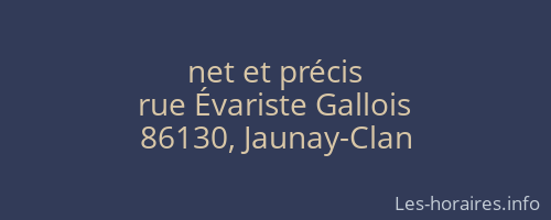 net et précis