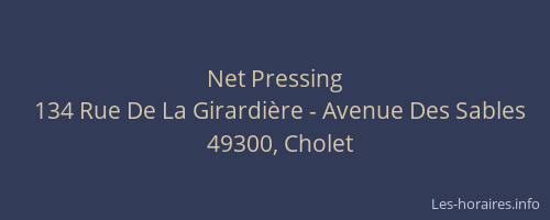 Net Pressing