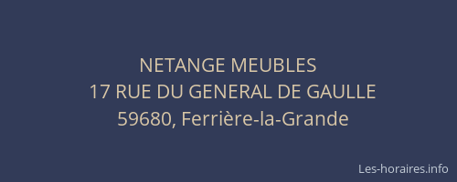 NETANGE MEUBLES