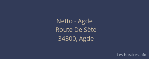 Netto - Agde