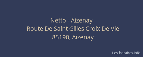 Netto - Aizenay