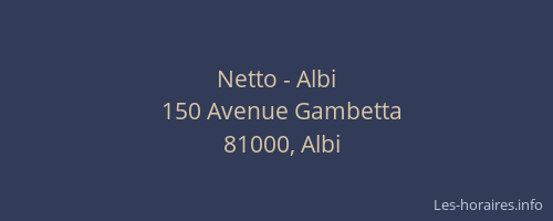 Netto - Albi