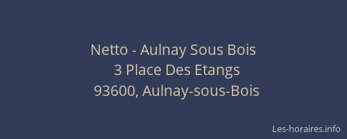 Netto - Aulnay Sous Bois