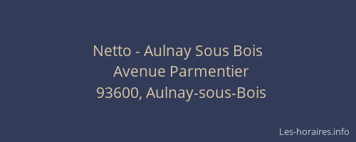 Netto - Aulnay Sous Bois