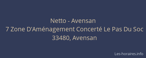 Netto - Avensan