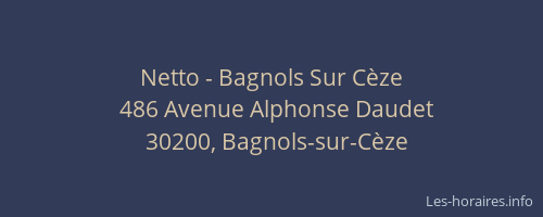 Netto - Bagnols Sur Cèze