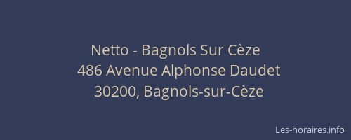 Netto - Bagnols Sur C&egrave;ze
