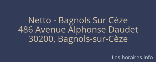 Netto - Bagnols Sur Cèze
