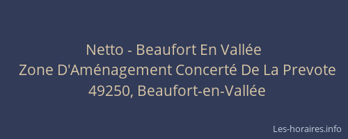 Netto - Beaufort En Vallée