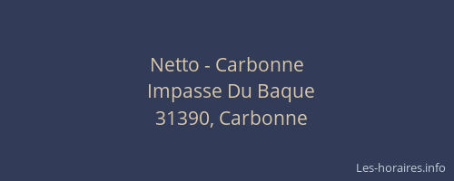 Netto - Carbonne