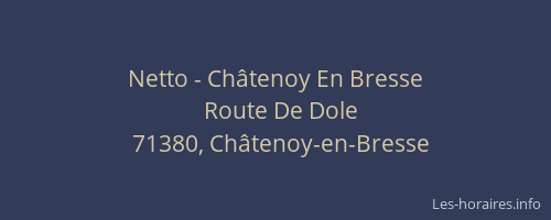 Netto - Châtenoy En Bresse