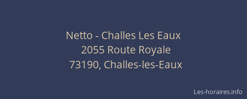 Netto - Challes Les Eaux