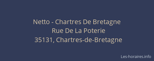 Netto - Chartres De Bretagne