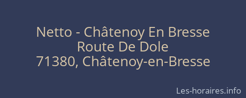 Netto - Châtenoy En Bresse