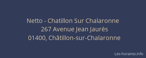 Netto - Chatillon Sur Chalaronne