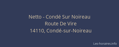 Netto - Condé Sur Noireau