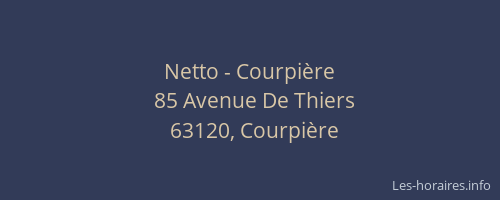 Netto - Courpière